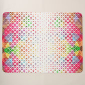 Couverture Sherpa Coloré avec un motif géométrique (Devant (Horizontal))