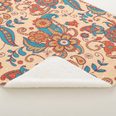 Couverture Sherpa Coloré floral continu motif (3/4)