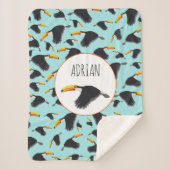 Couverture Sherpa Coloré Toucan Tropical Bird Motif (Devant)