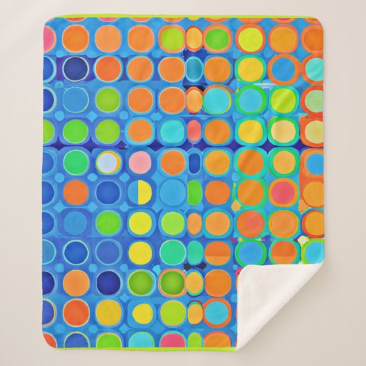 Couverture Sherpa Coloré Vivid Élégance Motif élégant (Devant)