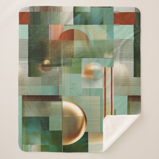 Couverture Sherpa Colorful Abstract Modern Art Pattern (Devant)