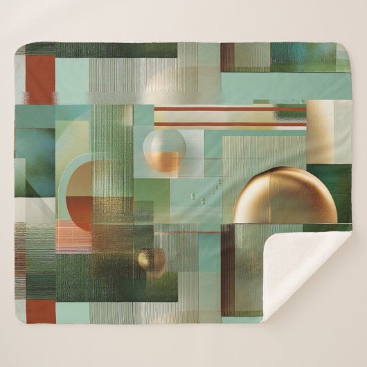Couverture Sherpa Colorful Abstract Modern Art Pattern (Devant (Horizontal))