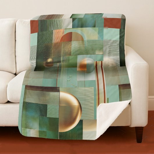 Couverture Sherpa Colorful Abstract Modern Art Pattern