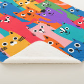 Couverture Sherpa Colorful cats (3/4)