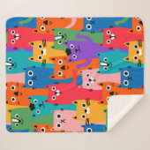 Couverture Sherpa Colorful cats (Devant (Horizontal))