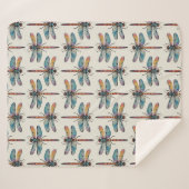 Couverture Sherpa Colorful Dragonfly Pattern (Devant (Horizontal))