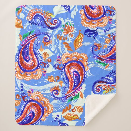 Couverture Sherpa Colorful paisible sans couture motif (Devant)