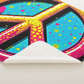 Couverture Sherpa Colorful Peace & Love Vibe (3/4)