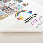 Couverture Sherpa Colorful Rainbow Baby First Year Photo Collage (3/4)