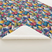 Couverture Sherpa Colorful Snow Skiers Collage (3/4)