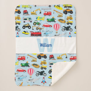 Couverture Sherpa Colorful Transport & Véhicules Enfants Motif