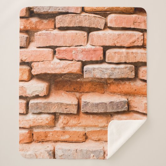 Couverture Sherpa Colse up old brick wall background and texture. ag (Devant)