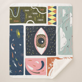 Couverture Sherpa Comic Nature Space : Illustration d'automne