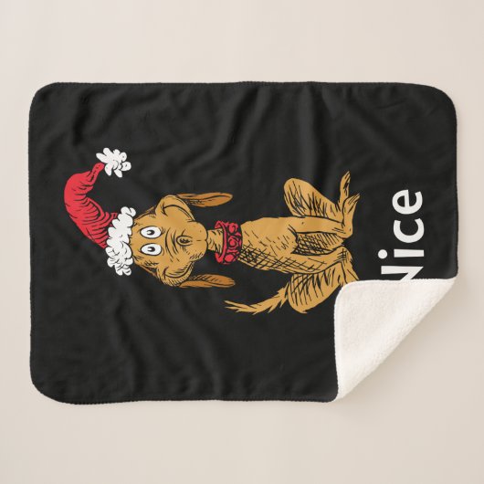 Couverture Sherpa Comment Grinch Stol Christmas | Max est Nice (Devant (Horizontal))