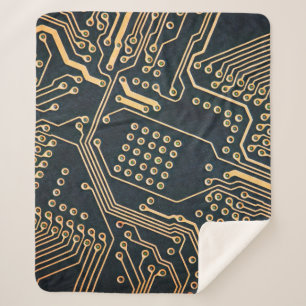 Couverture Sherpa Composants électroniques, gros plan de la carte in