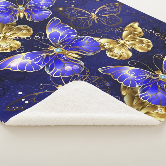 Couverture Sherpa Composition avec papillons Sapphire (3/4)