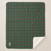Couverture Sherpa Comté Waterford Tartan Monogramme (Devant)