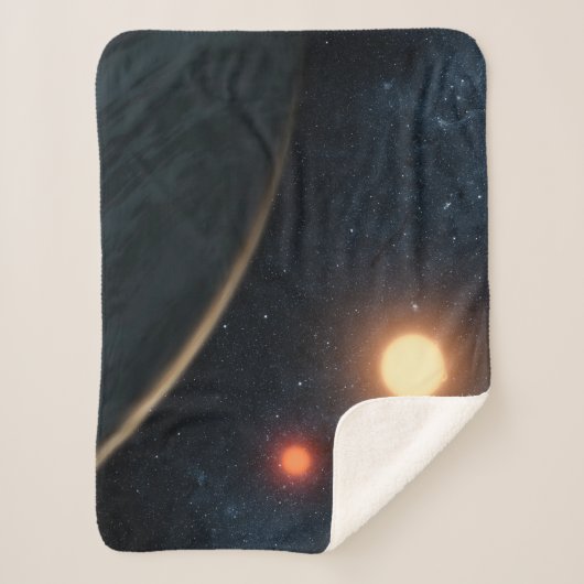 Couverture Sherpa Concept de l'artiste illustrant Kepler-16b. (Devant)