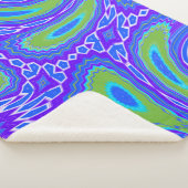 Couverture Sherpa Conception abstraite de paon liquide (3/4)