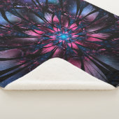 Couverture Sherpa Conception Abstraite des fleurs fractales. (3/4)