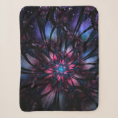 Couverture Sherpa Conception Abstraite des fleurs fractales. (Devant)