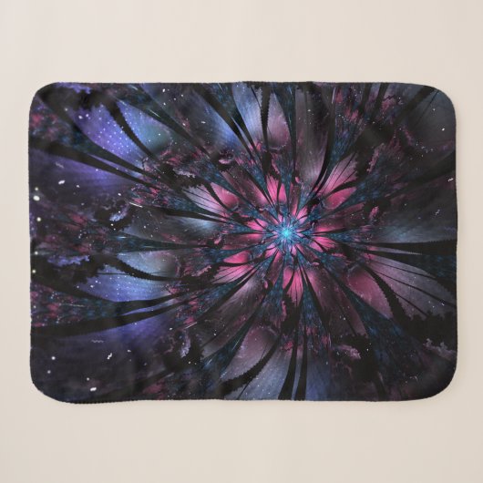 Couverture Sherpa Conception Abstraite des fleurs fractales. (Devant (Horizontal))
