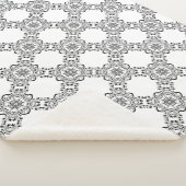 Couverture Sherpa Conception abstraite en noir et blanc (3/4)