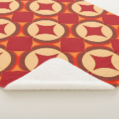 Couverture Sherpa Conception Abstraite Géométrique Rouge (3/4)