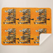 Couverture Sherpa Conception Alpaca Orange Chaud, (Devant (Horizontal))