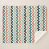 Couverture Sherpa Conception Chevron Moderne Douce Personnalisée (Devant (Horizontal))