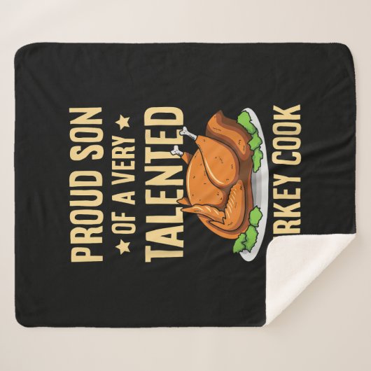 Couverture Sherpa Conception d'action de grâces pour un fils d'un cu (Devant (Horizontal))