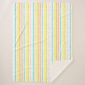 Couverture Sherpa Conception de bandes de couleur claire (Devant)