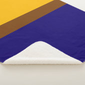 Couverture Sherpa Conception de bloc couleur bleu jaune (3/4)