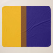 Couverture Sherpa Conception de bloc couleur bleu jaune (Devant (Horizontal))