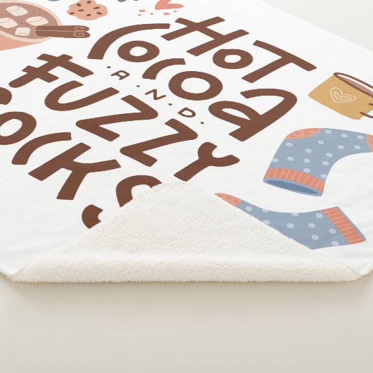 Couverture Sherpa Conception de cacao chaud et de chaussettes moelle (3/4)