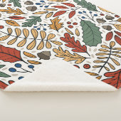 Couverture Sherpa Conception de Carré feuille couleur automne (3/4)