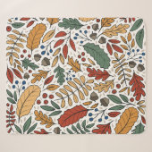 Couverture Sherpa Conception de Carré feuille couleur automne (Devant (Horizontal))