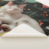 Couverture Sherpa Conception de célébration d'anniversaire de chat a (3/4)