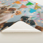 Couverture Sherpa Conception de célébration d'anniversaire de chiots (3/4)