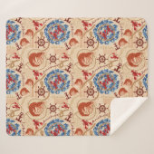 Couverture Sherpa Conception de coeur Crustacé (Devant (Horizontal))