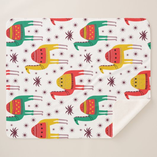 Couverture Sherpa Conception de couleur à plat motif Camel (Devant (Horizontal))