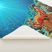 Couverture Sherpa Conception de fantasy de rayon lumineux océanique (3/4)