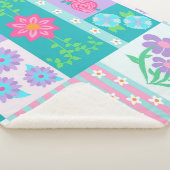 Couverture Sherpa Conception de fleurs vibrantes en fleurs (3/4)