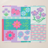 Couverture Sherpa Conception de fleurs vibrantes en fleurs (Devant (Horizontal))