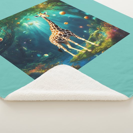 Couverture Sherpa Conception de girafe (3/4)