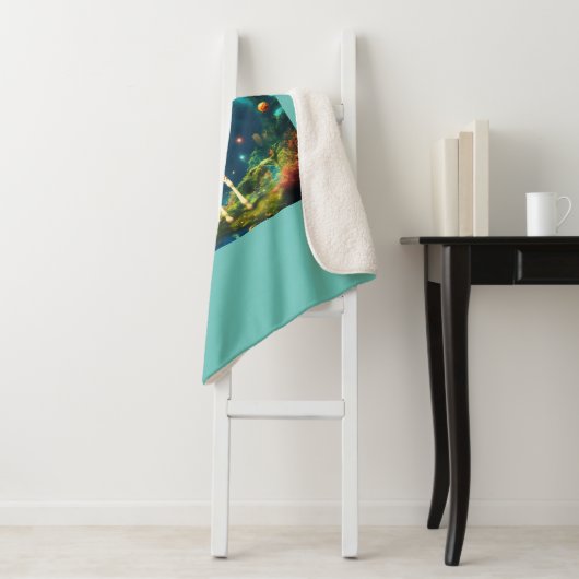 Couverture Sherpa Conception de girafe (En situation)