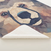 Couverture Sherpa Conception de la tête d'ours basse (3/4)