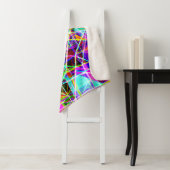 Couverture Sherpa Conception de motif abstrait vibrant (En situation)