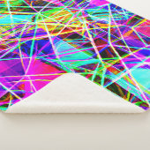 Couverture Sherpa Conception de motif abstrait vibrant (3/4)