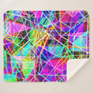 Couverture Sherpa Conception de motif abstrait vibrant